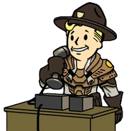 Vault Boy as a Ranger in the trophy graphic of Return to Sender