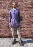 FO76 Skiing Purple and White Outfit