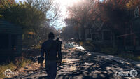 The player exploring Flatwoods