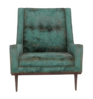 Dirty blue armchair