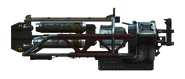 Gatling laser modded with charging barrels, reflex sight and beam focuser