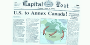 A map depicting the provinces and territories of Canada, including the Yukon Territory