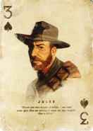 Jules on promotional playing card