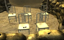 Authority glasses sandbag shelter