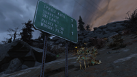 FO76 Road sign Palace etc