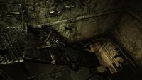 The slider on the upper level, containing the loot