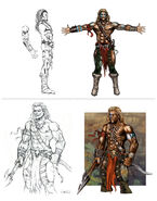 Male Tribal concept art from Fallout Tactics