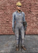 Steel worker uniform with hat