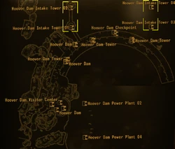 Hoover Dam intake tower map