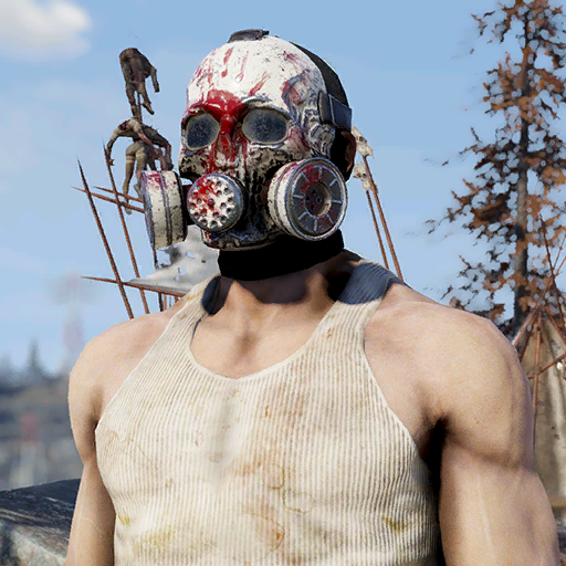 fallout 76 armored raider skull gas mask