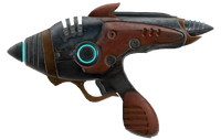 The alien blaster pistol found with the alien