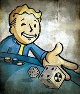 A gambling Vault Boy