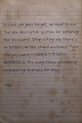 Reminder about password