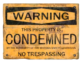 Condemned notification sign