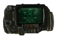 Pip-Boy 3000 in use STATS tab > Status > CND