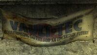 Promotional banner in the Vault 21 lobby