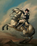 A painting of Todd on a horse found in Fallout 4