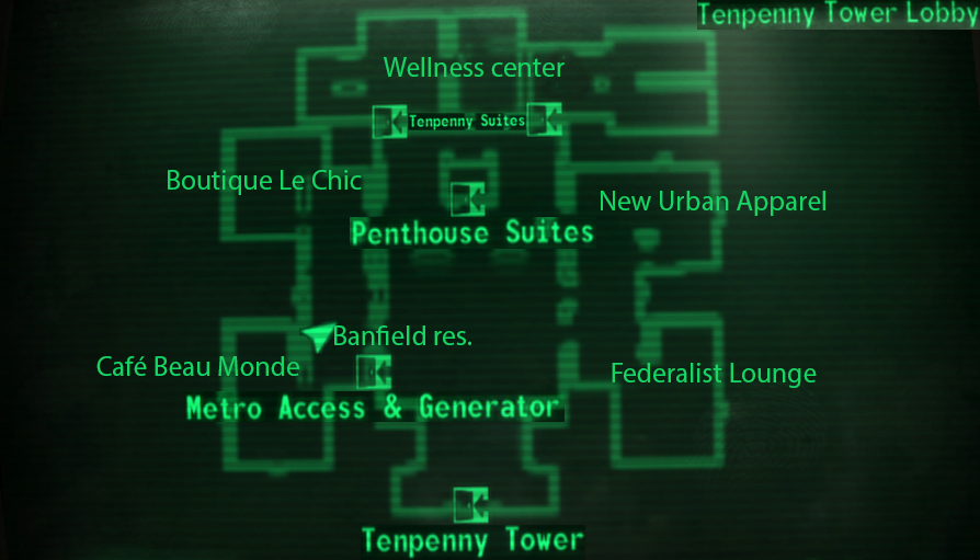 Fallout tenpenny tower map