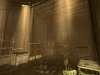 Interior of the mine house