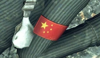 PRC flag worn on the shoulder of the Communist spy outfit