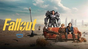 Рекламный постер второго сезона Fallout, на заднем плане аэропорт.