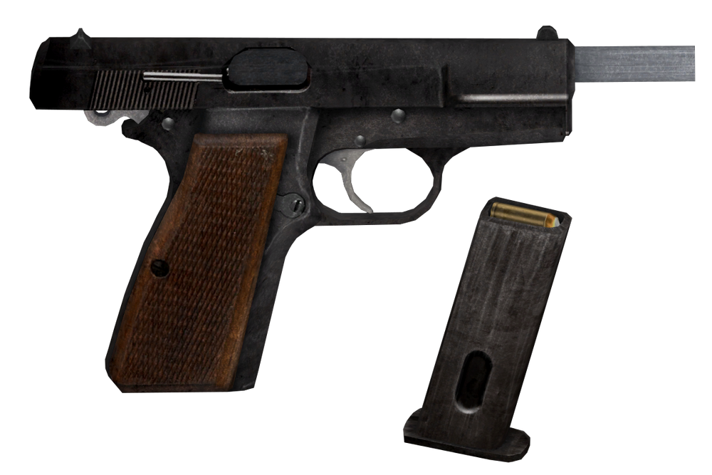 The pistol.