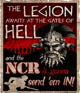 NCR propaganda poster featuring Lanius