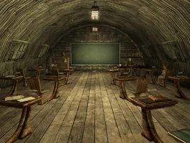 Nellis schoolhouse interior