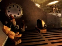 Bear and gnome in the robot assembly