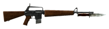 A service rifle model with all the modifications, including cut content