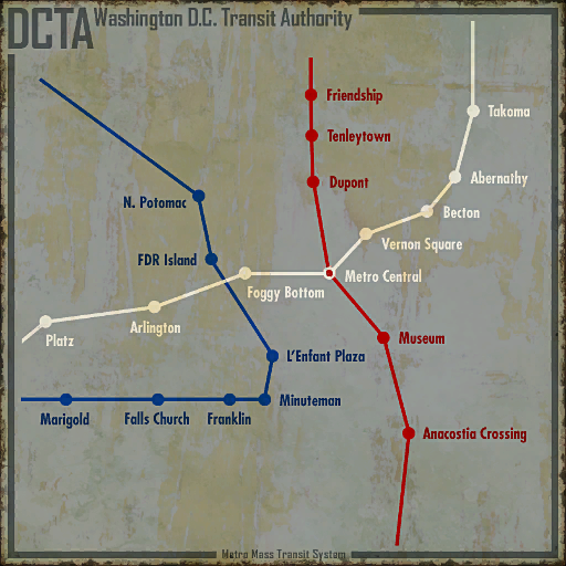 I decided to map the underground system of downtown DC (Fallout 3) -  Description in comments : r/Fallout