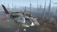 Crashed vertibird just south of the site