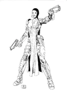 Scribe Female.jpg (203 KB) Female scribe concept art (Midwestern Brotherhood, Fallout Tactics)