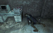 Two empty bottles in the crate and 2 on the corpse