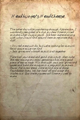 Headhunter's headcheese