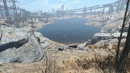Crashed Vertibird in the lake