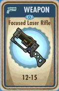 Focused laser rifle card