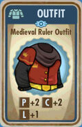 Medieval ruler outfit card