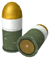 Nicht abgefeuerte 40-mm-Granaten