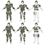 Brawling modification on top, pocketed on bottom. Heavy on the left, light on the right, sturdy in the middle