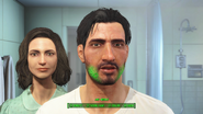 Both default protagonists with the new customization in action. Note the cursor highlighting the middle jaw, replacing the sliders of previous games