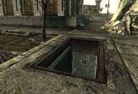 Trapdoor and sewer entrance