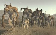 Line-up de todas as variantes de deathclaw