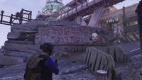 Leave or Die graffiti from Raiders