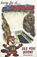 Promotional postcard with seal of the Bureau of Reclamation