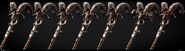 2H mods - standard, barbed, electric, flaming, flaming + barbed, heavy, and poisoned