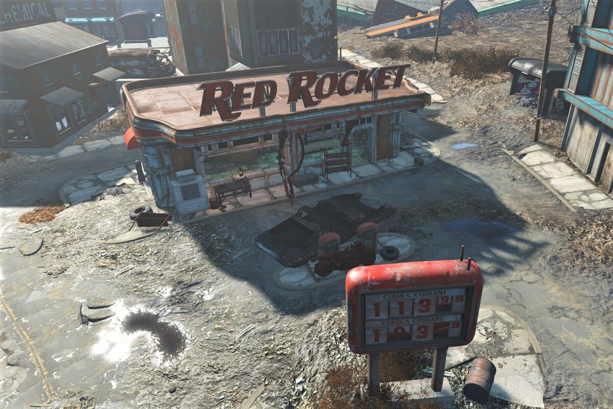 Fallout 4 сигнал бедствия стоянка грузовиков красная ракета фото 78