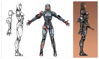 Metal Armor Female.jpg (442 KB) Metal armor concept art (Fallout Tactics)