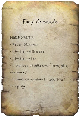 Fury grenade recipe