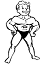 Muscular Vault Boy to show Strength for Fallout